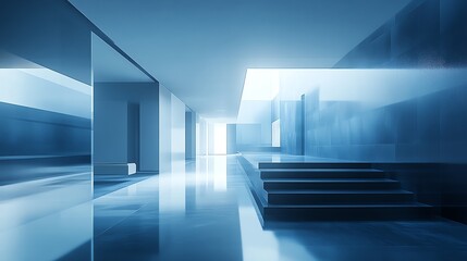 Obraz premium A modern minimalist apartment with open space and minimal furniture