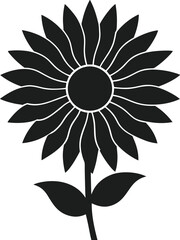 Elegant Sunflower Silhouette Vector – Perfect Floral Design for Mother’s Day