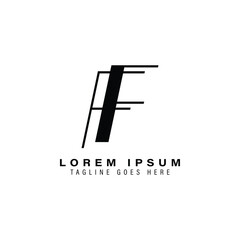 letter F thin line Logo. Alphabet F invitation card Icon