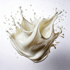 milk splash isolated on white