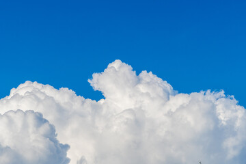 青空に浮かぶ白い入道雲
