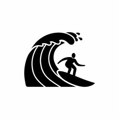 
creative details Surfing Wave Icon vector illustration