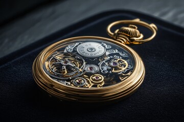 Intricate Vintage Pocket Watch Display