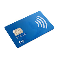 Contactless Payment Card on transparent background