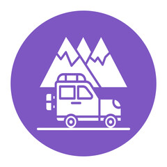 Obraz premium Overlanding Icon