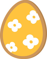 Easter Egg Shaped Cookies flat vector illustration.
Cute patterned Easter eggs sugar cookies.
Simple cute gingerbread Easter egg isolated.
Transparent background.