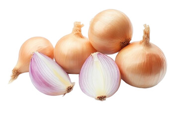 Fresh_bulbs_of_onions isolated on a white backround. cutout and no shadow