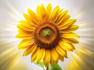 Obraz premium Isolated Sunflower Long Exposure Photography - Vibrant Yellow Bloom