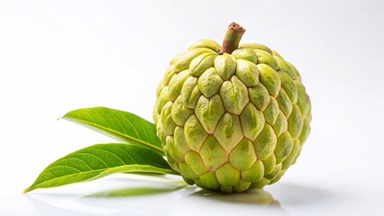 Fototapeta premium Isolated Custard Apple Fruit, Fresh Tropical Produce, Healthy Eating, Organic Sweet Treat
