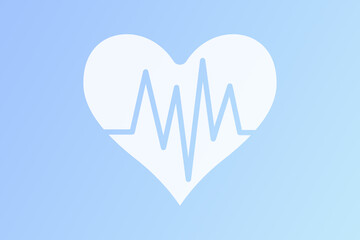 Symbol eines Herzens mit einem EKG