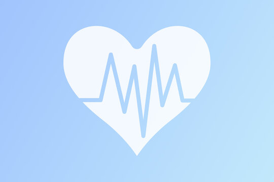Symbol eines Herzens mit einem EKG