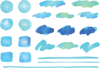 水彩風フレーム