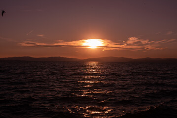sunset over the sea