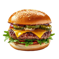 hamburger isolated on white background