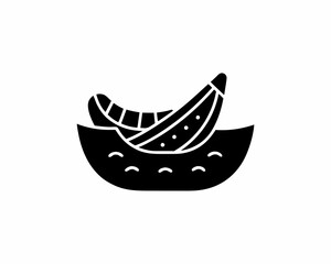 creative details Banana Boat Icon vector illustration
