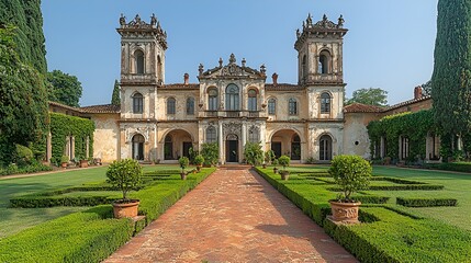 Fototapeta premium Italian Palace Garden Pathway