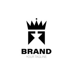 King Logo. King Logo Design. King Logo Brand. King Logo Vector Design Isolated on White Background