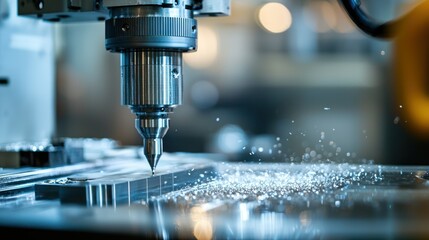 A technician operating CAD CAM software to design and machine a component for a manufacturing process.