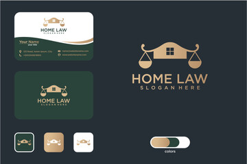 Modern Business Cards For Home Law Firm With Logo Design