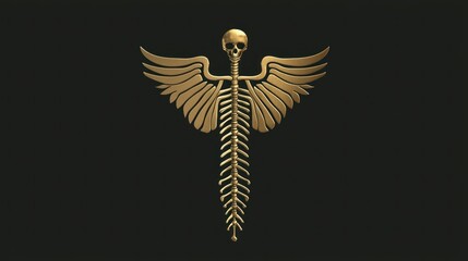 A medical logo featuring a caduceus with a spine to highlight a chiropractic practice in a clinic.