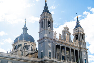 Obraz premium The Santa Maria Cathedral in Madrid Spain