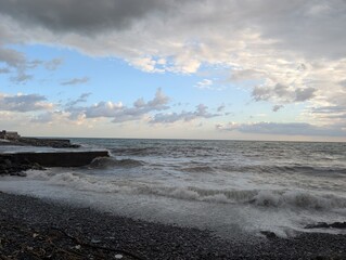 storm over the sea