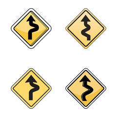 road sign icon vector. diamond-shaped road sign illustration. minimalistic traffic sign design.