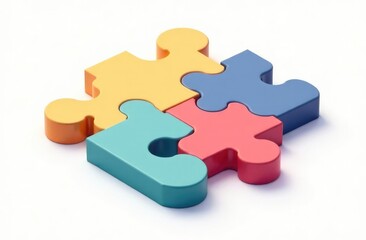 Jigsaw puzzle  on white 