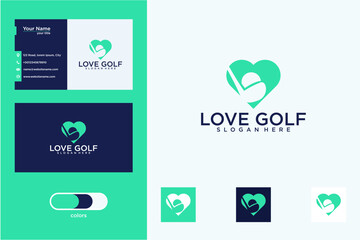 Modern Golf Logo Design Branding Mockup Set