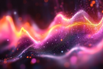 Futuristic digital interface background with hexagonal elements