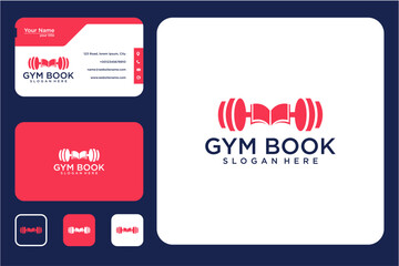 Modern Gym Book Logo Design Branding Materials