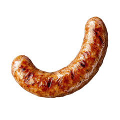 Fried sausage isolated on a transparent background