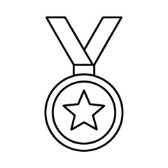 Award Medal Ribbon Star Achievement Success Victory Prize Honor Recognition Celebrate Champion