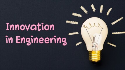 Bright Ideas for Engineering Innovation A Lightbulb on a Blackboard