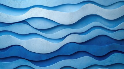 Fototapeta premium layered patterns using varying shades of blue.