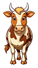cow cartoon isolated