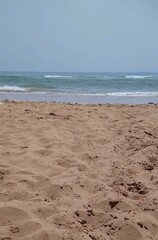 footprints on the beach