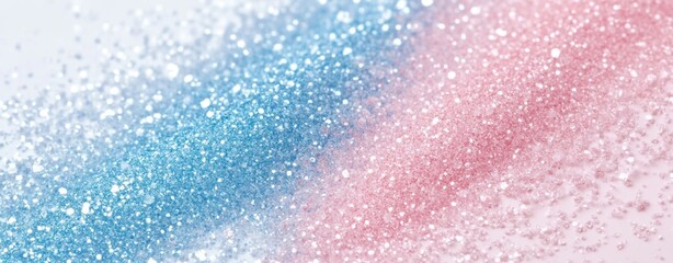 Fototapeta premium Abstract pastel pink and blue glitter texture background. Shimmering, sparkling, light and airy. Perfect for feminine designs