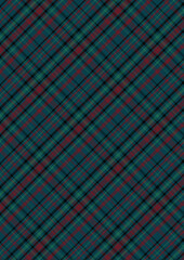 Seamless red and white plaid pattern fabric design with geometric and vintage texture