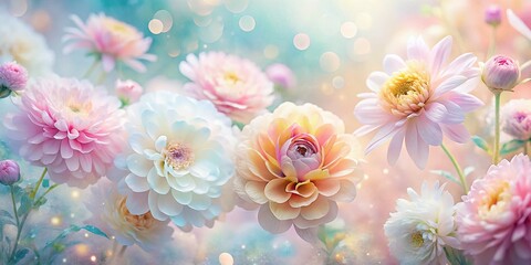 Elegant Pastel Flower Long Exposure Stationery Design