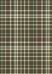 Brown and green checkered fabric texture seamless plaid pattern