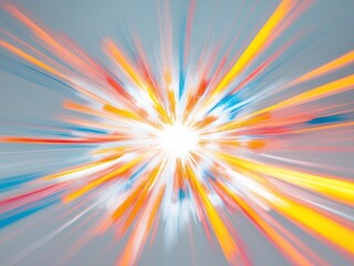 Abstract energetic light rays burst background.