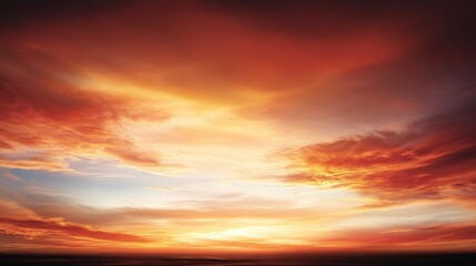 Obraz premium Vibrant gradient of glowing light at sunset coastal landscape photo serene environment wide angle view nature's beauty