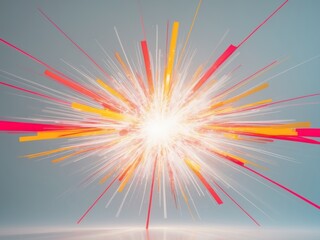 Abstract energetic light rays burst background