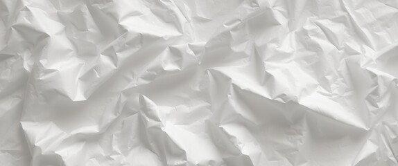 Obraz premium Recycled crumpled white paper background with space for text or image