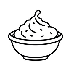 Creamy Dip in Bowl Food, Sauce, Condiment, Snack, Appetizer, Recipe, Culinary, Delicious, Yummy, Dis