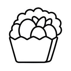 Cute Cartoon Easter Bunny Cupcake Dessert Treat Graphic Design