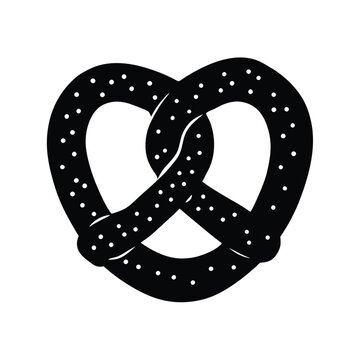 recommend clip art: Soft Pretzel Icon Bakery, Food, Knot, Bread, Baked, Snack, Treat, Delicious, Silhouette, Design