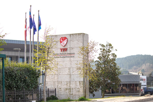 View of the Turkish Football Federation or tff headquarters building in Riva, Istanbul on March 17, 2025.