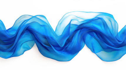 A blue fabric with a wave pattern